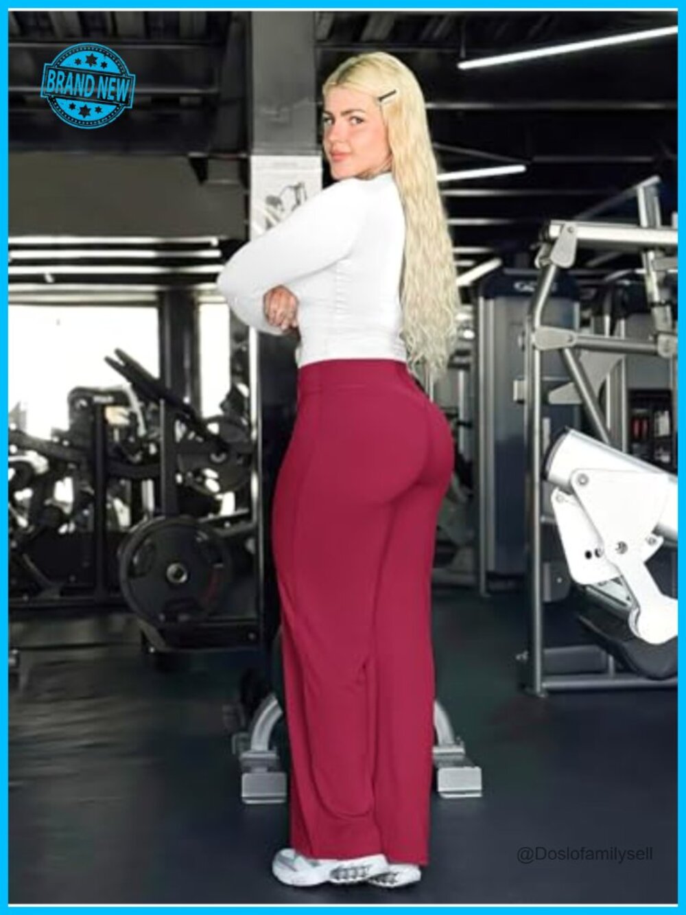 High-Waisted Straight Leggings with No Front Seam, Buttery Soft Nylon Spandex - Picture 2 of 6